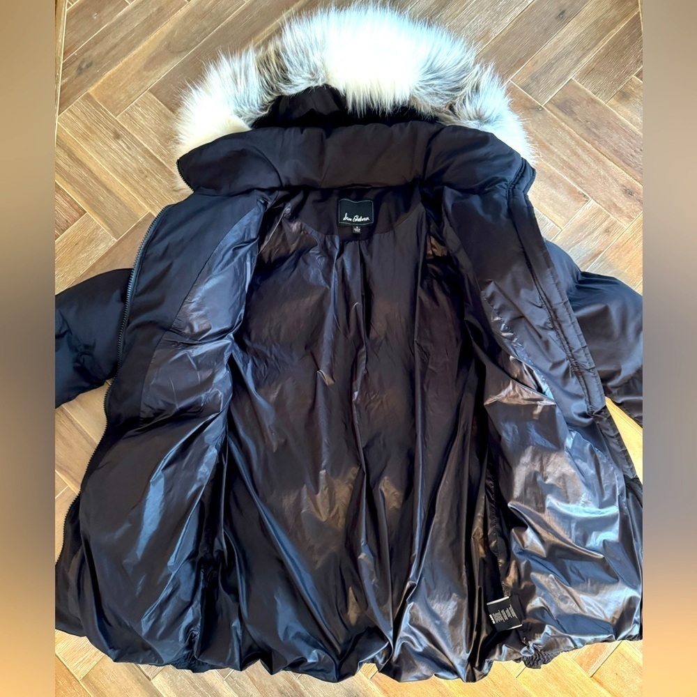 Sam Edelman Puffer w/ White Faux Fur Hood - Sz S - Picture 2 of 12